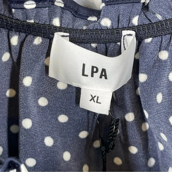 LPA Cecilia Top in Navy Dot XL NWT - Picture 9 of 13